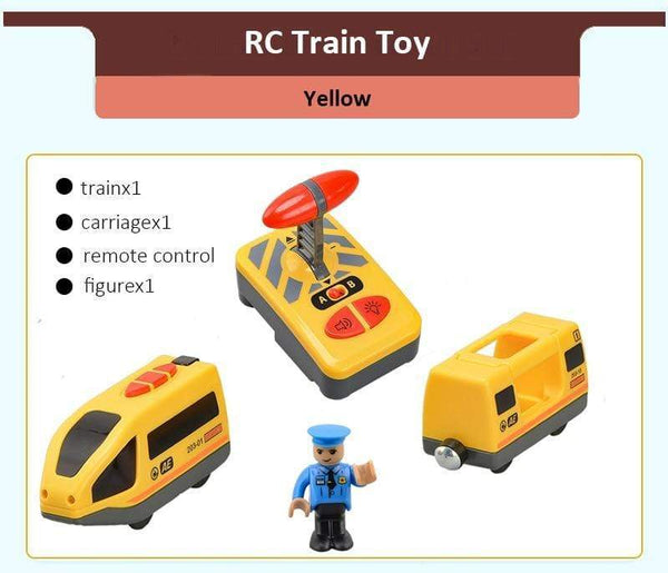 Planet Gates RC Electric Train Set With Carriage Sound and Light Express Truck FIT Wooden Track Children Electric Toy Kids Toys