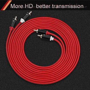 Planet Gates RCA Cable 2RCA to 2 RCA Male to Male Audio Cable Gold-Plated RCA Audio Cable 1m 2m for Home Theater DVD TV Amplifier CD Soundbox