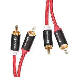 Planet Gates RCA Cable 2RCA to 2 RCA Male to Male Audio Cable Gold-Plated RCA Audio Cable 1m 2m for Home Theater DVD TV Amplifier CD Soundbox