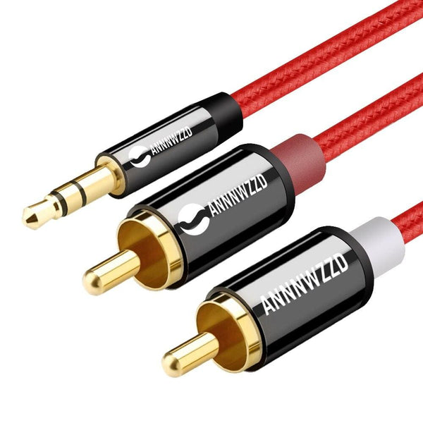 Planet Gates RCA Cable Jack 3.5 to 2 RCA Cable 3.5mm Jack to 2RCA Male Splitter Aux Cable 1M 2M 3M 5M for HDTV PC Amplifiers DVD Speaker Wire