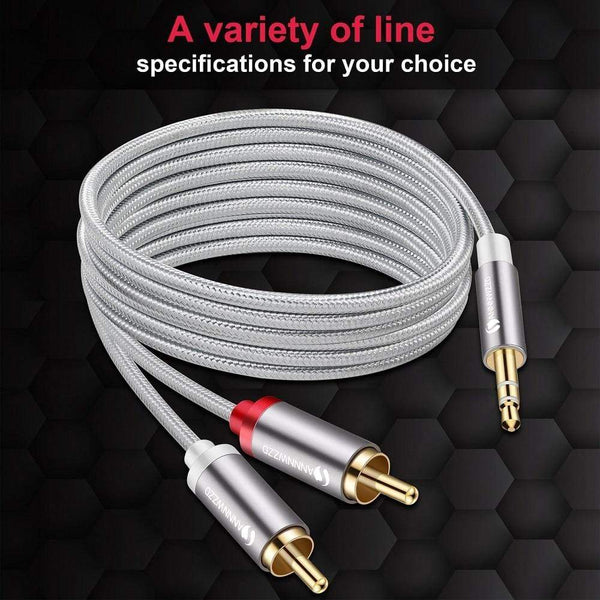 Planet Gates RCA Cable Jack 3.5 to 2 RCA Cable 3.5mm Jack to 2RCA Male Splitter Aux Cable 1M 2M 3M 5M for HDTV PC Amplifiers DVD Speaker Wire