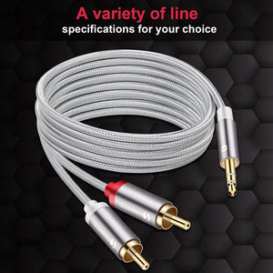 Planet Gates RCA Cable Jack 3.5 to 2 RCA Cable 3.5mm Jack to 2RCA Male Splitter Aux Cable 1M 2M 3M 5M for HDTV PC Amplifiers DVD Speaker Wire