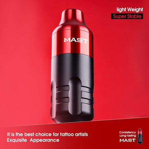 Planet Gates RCA Cord Rotary Pmu Permanent Makeup Pen Mast Rotary Tattoo Machine Kit with Wireless Battery Power Pro Cartridge Needles Set