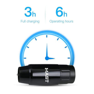 Planet Gates RCA Cord Rotary Pmu Permanent Makeup Pen Mast Rotary Tattoo Machine Kit with Wireless Battery Power Pro Cartridge Needles Set