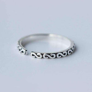 Planet Gates RE 100% Real 925 Sterling Silver Ring Resizable Letter S Wedding Engagement Finger Knuckle Rings for Women Female