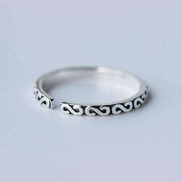 Planet Gates RE 100% Real 925 Sterling Silver Ring Resizable Letter S Wedding Engagement Finger Knuckle Rings for Women Female