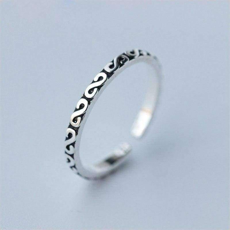 Planet Gates RE 100% Real 925 Sterling Silver Ring Resizable Letter S Wedding Engagement Finger Knuckle Rings for Women Female