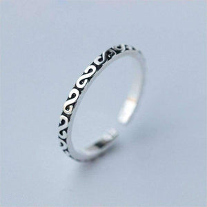 Planet Gates RE 100% Real 925 Sterling Silver Ring Resizable Letter S Wedding Engagement Finger Knuckle Rings for Women Female
