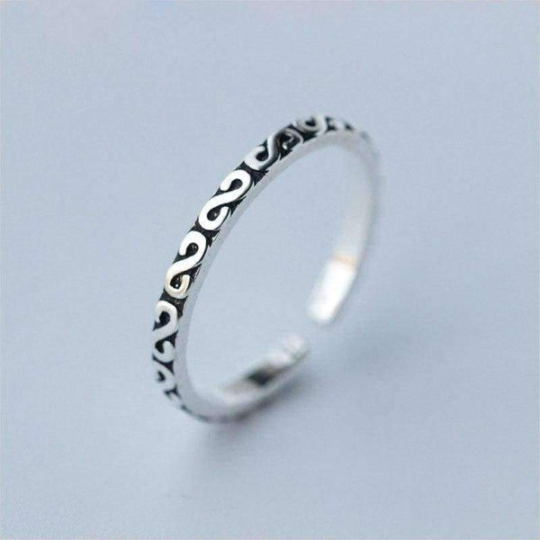 Planet Gates RE 100% Real 925 Sterling Silver Ring Resizable Letter S Wedding Engagement Finger Knuckle Rings for Women Female