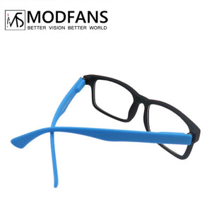 Planet Gates Reading Glasses for Men Women Rubber Ultra Light Hyperopia Square Frame Spring Hinge Comfortable with Diopter (Black/Red/Blue)