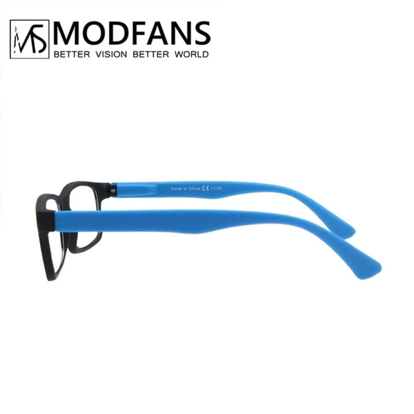 Planet Gates Reading Glasses for Men Women Rubber Ultra Light Hyperopia Square Frame Spring Hinge Comfortable with Diopter (Black/Red/Blue)