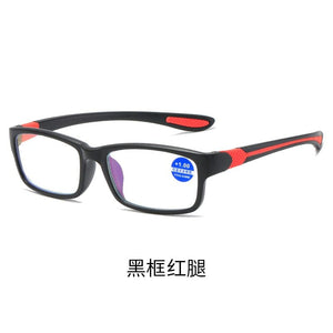 Planet Gates Reading Glasses Men Women Sports Anti-blue Light Reading Eyewear Black Red TR90 Frame Presbyopia Eyeglasses +100 to+400 glasses