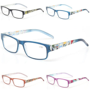 Planet Gates Reading glasses Spring Hinge Stylish Pattern Design Readers Men and Women Color eyewears Prresbyopia Glasses Diopter +50 to +600