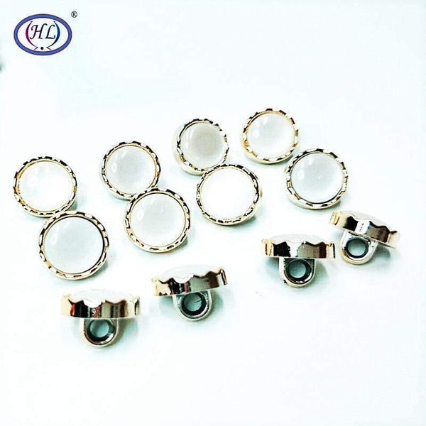 Planet Gates Real Botones Scrapbooking HL 30/50/150pcs 12mm New Plating Buttons With Stone Shank Diy Apparel Sewing Accessories Shirt