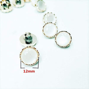 Planet Gates Real Botones Scrapbooking HL 30/50/150pcs 12mm New Plating Buttons With Stone Shank Diy Apparel Sewing Accessories Shirt