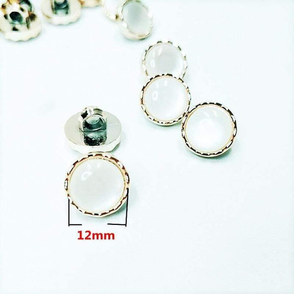 Planet Gates Real Botones Scrapbooking HL 30/50/150pcs 12mm New Plating Buttons With Stone Shank Diy Apparel Sewing Accessories Shirt