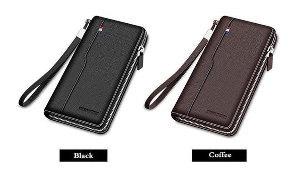 Planet Gates Real Cow skin Men Wallets Large Capacity Card Holder Wallet Coin Purse Genuine Leather Long Purse For Men N8226-2
