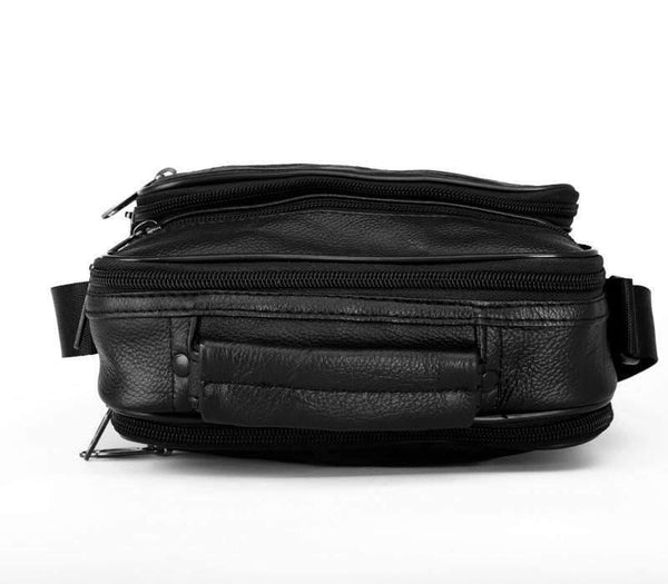 Planet Gates Real Cowhide Leather Men Handbags Black Male Messenger Bags Men's Small Strap Adjustable Briefcase Man Crossbody Bags