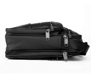 Planet Gates Real Cowhide Leather Men Handbags Black Male Messenger Bags Men's Small Strap Adjustable Briefcase Man Crossbody Bags