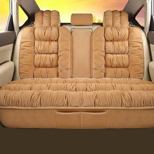 Planet Gates Rear Seat Beige / Russian Federation Automobiles Seat Cover Plush Car Seat Covers Interior Seat Cushion Warm Universal For Winter Protector Carpet Mats Accessories