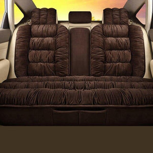Planet Gates Rear Seat Brown / Russian Federation Automobiles Seat Cover Plush Car Seat Covers Interior Seat Cushion Warm Universal For Winter Protector Carpet Mats Accessories