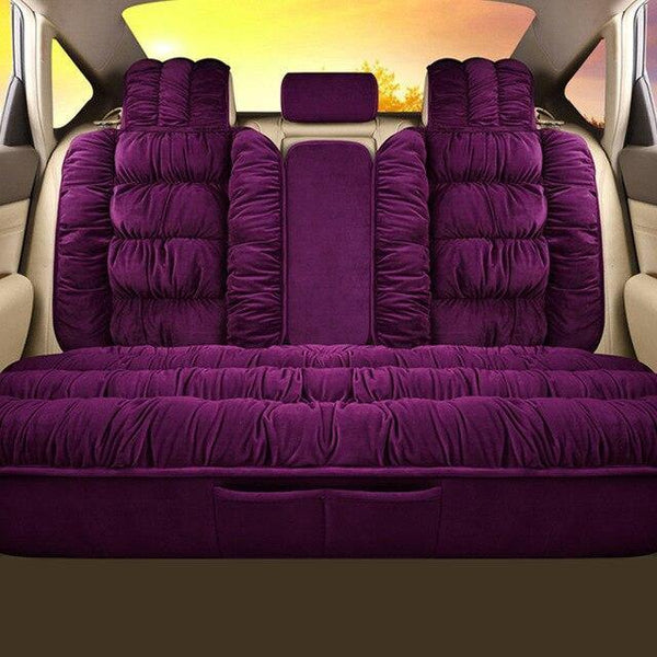 Planet Gates Rear Seat Purple / Russian Federation Automobiles Seat Cover Plush Car Seat Covers Interior Seat Cushion Warm Universal For Winter Protector Carpet Mats Accessories