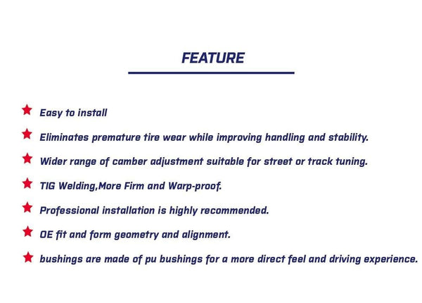 Planet Gates Rear Upper Adjustable Ball Joint Camber Kit Suspension Control Arms For Honda Acura MDX/Pilot/ZDX 2007-2013