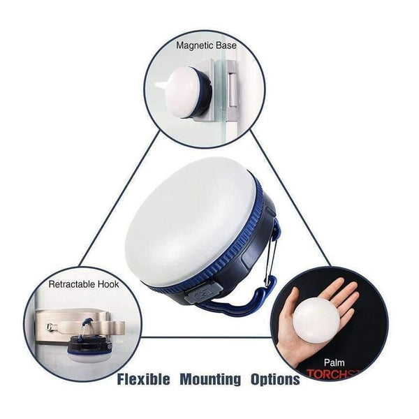 Planet Gates Rechargeable Camping Lantern 5 LED Tent Night Light Portable Ultra Bright Camp Waterproof Gadgets Lamp Flashlights Power Bank