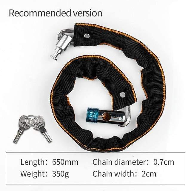 Planet Gates mini version Bicycle Lock Safe Metal Anti-Theft Outdoor Bike Chain Lock Security Reinforced Cycling Chain Lock Bicycle Accessories