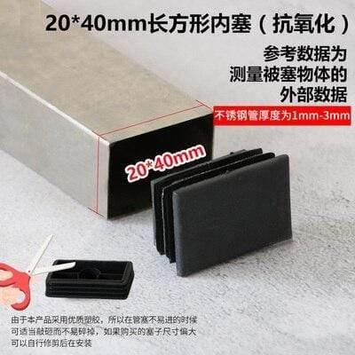 10pcs Plastic Furniture Leg Hole Plug Black Blanking End Cover Steel Square Tube Hole Cover  Anti-slip Mat Furniture Accessories