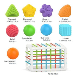 Planet Gates Rectangle innybin Baby Shape Sorting Toy  motor skill tactile touch toy 10 months to 3 years  InnyBin soft cube montessori educational toys