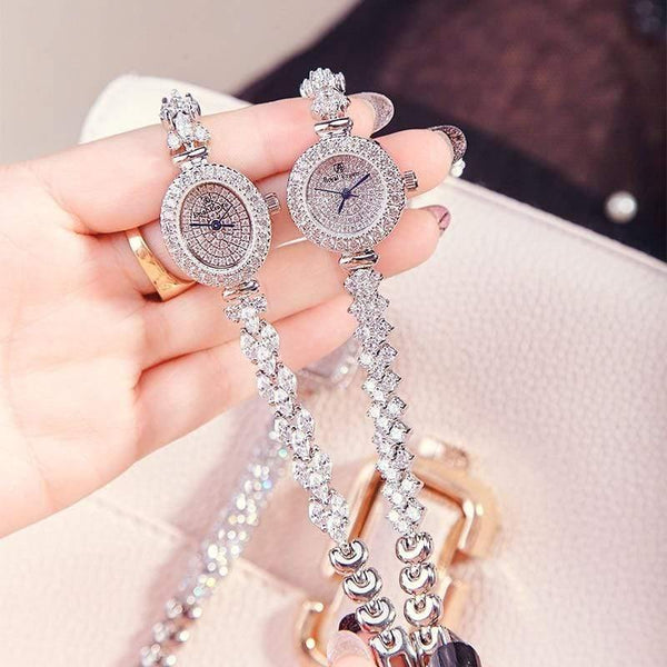 Planet Gates Rectangle Women's Watch Japan Quartz Fashion Luxury Jewelry Hours Bracelet Rhinestone Girl's Birthday Gift Royal Crown Box