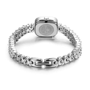 Planet Gates Rectangle Women's Watch Japan Quartz Fashion Luxury Jewelry Hours Bracelet Rhinestone Girl's Birthday Gift Royal Crown Box