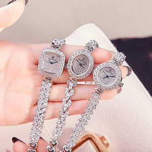 Planet Gates Rectangle Women's Watch Japan Quartz Fashion Luxury Jewelry Hours Bracelet Rhinestone Girl's Birthday Gift Royal Crown Box