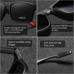 Planet Gates Rectangular Ultra Light TR90 Sunglasses Men Polarized TAC 1.1mm Thickness Lens Driving Sun Glasses Women Sports Cat.3