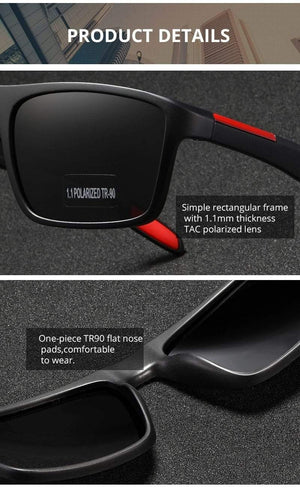 Planet Gates Rectangular Ultra Light TR90 Sunglasses Men Polarized TAC 1.1mm Thickness Lens Driving Sun Glasses Women Sports Cat.3