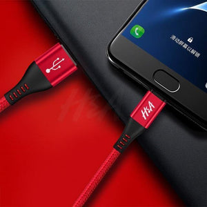 Planet Gates Red / 0.25m H&A Micro USB Cable Quick Charger Cable Nylon Braided USB Charger For Xiaomi Huawei LG Samsung Mobile Phone USB Charging Cord