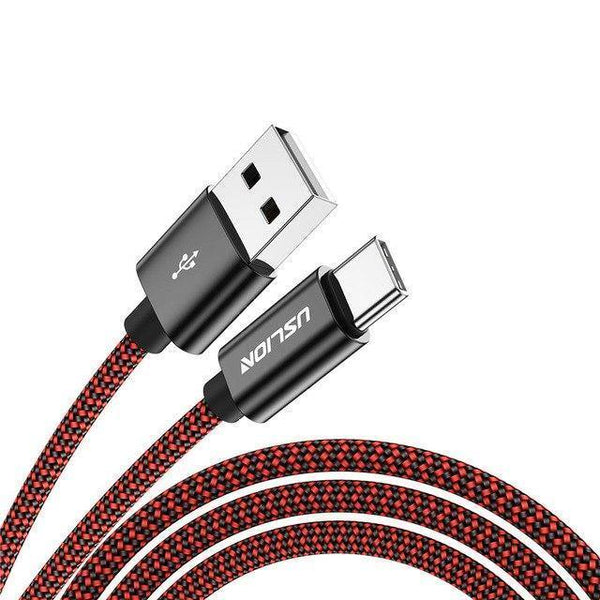 Planet Gates Red / 0.3m USLION USB Type C Cable for Samsung Galaxy S9 S8 Huawei Oneplus 6 Fast Charging USB C Cable Data Sync Type-C Phone Charger Cable