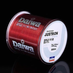 Planet Gates Red / 0.4 500m Super Strong Daiwa Justron Nylon Fishing Line 2LB - 40LB 7 Colors Japan Monofilament Main Line with Plastic Box