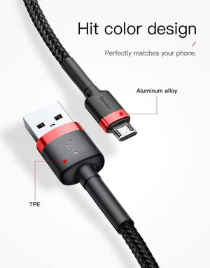 Planet Gates Red / 0.5m Baseus 1m 2m Micro USB Cable for Xiaomi Redmi Note 5 Pro 4 Reversible Micro USB Charger Data Cable for Samsung S7 Mobile Phone