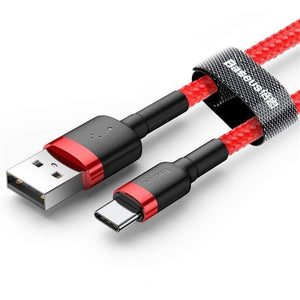 Baseus USB Type C Cable for Samsung S10 S9 Quick Charge 3.0 Cable USB C Fast Charging for Huawei P30 Xiaomi USB-C Charger Wire