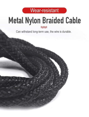 Planet Gates Red / 0.5m ROCK Metal Micro USB Cable 2.4A for Samsung Xiaomi Redmi Note 5 Pro LG USB Nylon Braided Fast Charge Data Charging Phone Charger