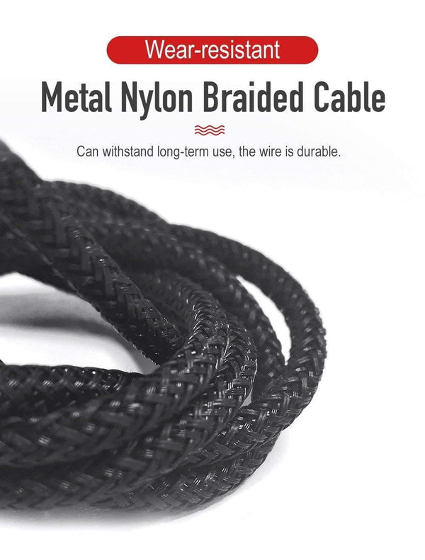 Planet Gates Red / 0.5m ROCK Metal Micro USB Cable 2.4A for Samsung Xiaomi Redmi Note 5 Pro LG USB Nylon Braided Fast Charge Data Charging Phone Charger