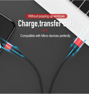 Planet Gates Red / 0.5m ROCK Metal Micro USB Cable 2.4A for Samsung Xiaomi Redmi Note 5 Pro LG USB Nylon Braided Fast Charge Data Charging Phone Charger