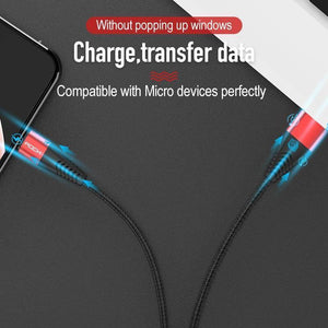 Planet Gates Red / 0.5m ROCK Metal Micro USB Cable 2.4A for Samsung Xiaomi Redmi Note 5 Pro LG USB Nylon Braided Fast Charge Data Charging Phone Charger