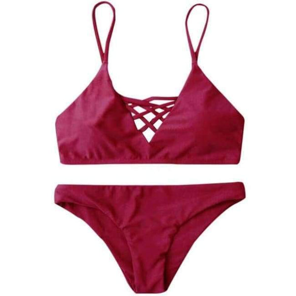 Planet Gates Red / 0 Maternity swimear Brazilian bandage Halter sexy swimwear women swimwear women bikini costumi da bagno donna JL 10
