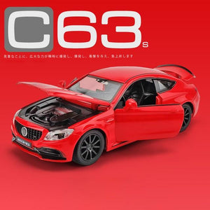 Planet Gates Red 1 1:32 AMGC63S C63S Coupe Alloy Car Model Diecasts & Toy Vehicle Metal Car Model Collection High Simulation Sound Light Kids Gift