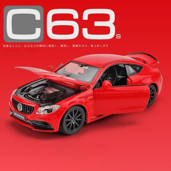 Planet Gates Red 1 1:32 AMGC63S C63S Coupe Alloy Car Model Diecasts & Toy Vehicle Metal Car Model Collection High Simulation Sound Light Kids Gift