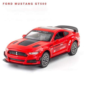 Planet Gates Red 1 1:32 High Simulation Supercar Ford Mustang Shelby GT500 Car Model Alloy Pull Back Kid Toy Car 4 Open Door Children's Gifts