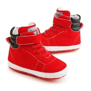 Planet Gates Red 1 / 1 Autumn Spring Frosted Texture Soft Bottom Toddler Shoes By Hand Baby Shoes Cotton Shoes Keep Warm Lace Up First Walkers